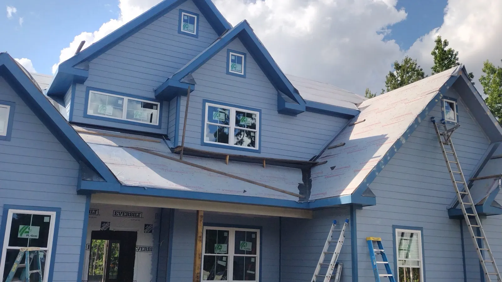 A custom home in the Enclave, nearly finished